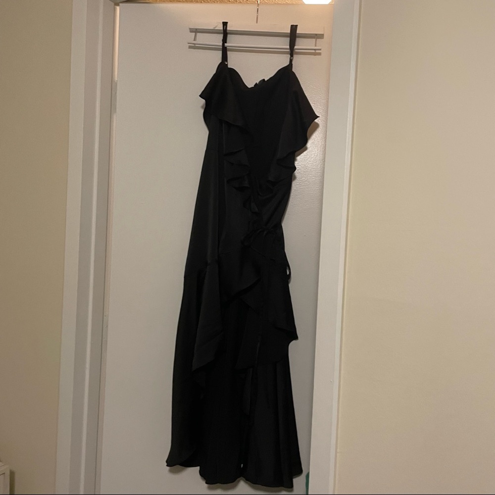 Black Eloqui Wrap Dress Size 18